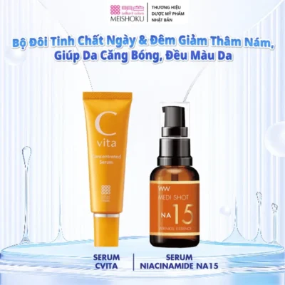 Combo serum (Ngày, đêm) dưỡng trắng da, mờ thâm sạm, nám