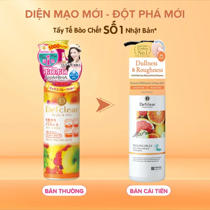 Gel Tẩy Tế Bào Chết Detclear Bright & Peel (Hương Trái cây) 180ml