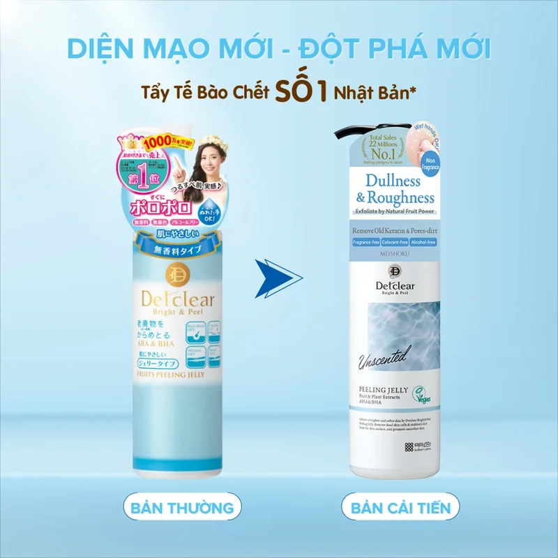 Gel Tẩy Tế Bào Chết Detclear Bright & Peel (Không mùi) 180ml
