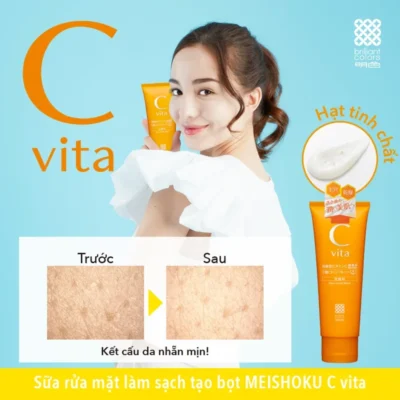 Meishoku C vita Clear Facial Wash – Sữa rửa mặt sáng da Cvita